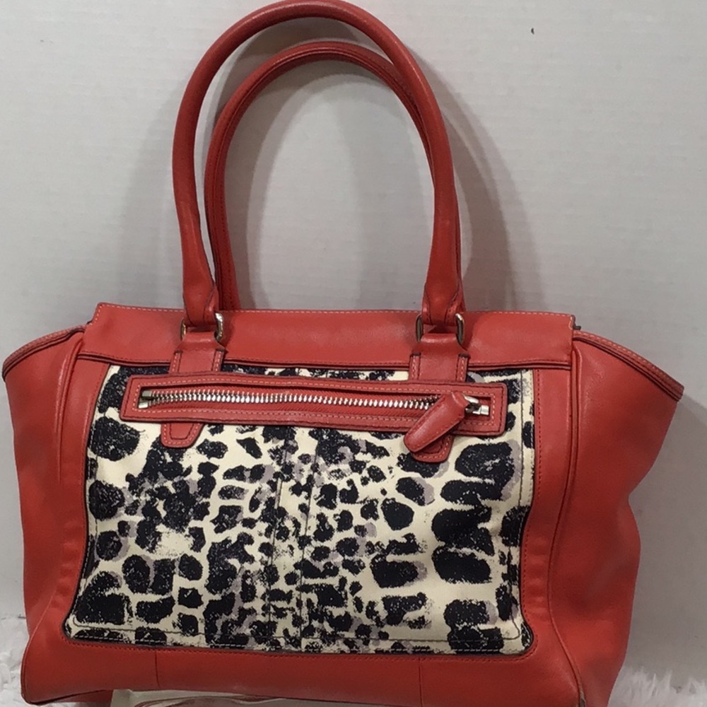 Coach Legacy Ocelot Candace leather satchel shoulder bag - Picture 6 of 14